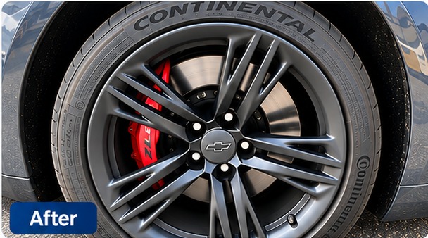 Camaro wheel after cosmetic repair